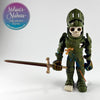 Skeleton Knight in Dark Green & Orange+Green+Blue Shifting