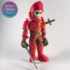 Skeleton Knight in Red+Gold Shifting & Walnut