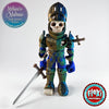 Skeleton Knight in Orange+Green+Blue Shifting & Blue