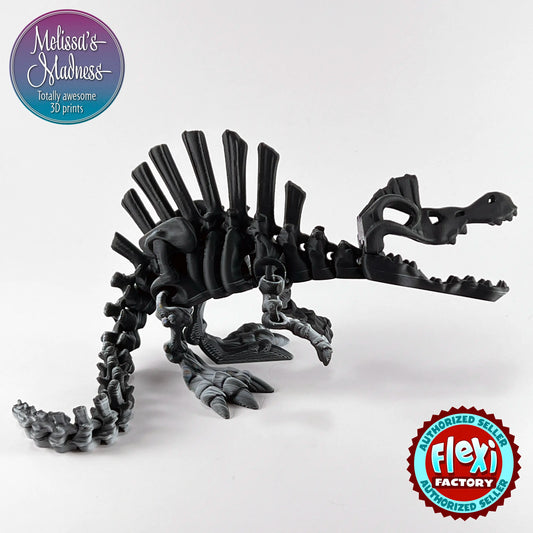 Spinosaurus Skeleton in Black+White Shifting
