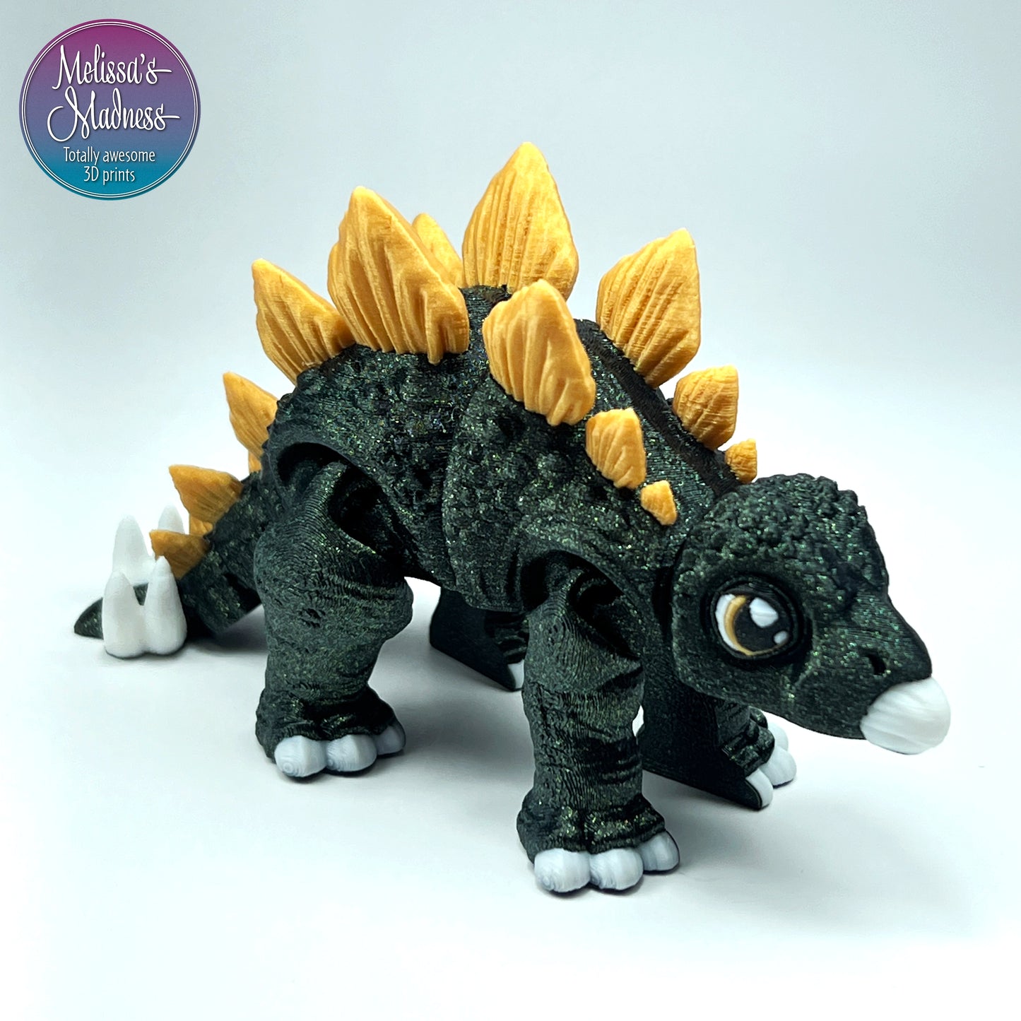 Stegosaurus - Articulating 3D Printed Dinosaur Figurine | Made in Montana | Toonz Factory Design