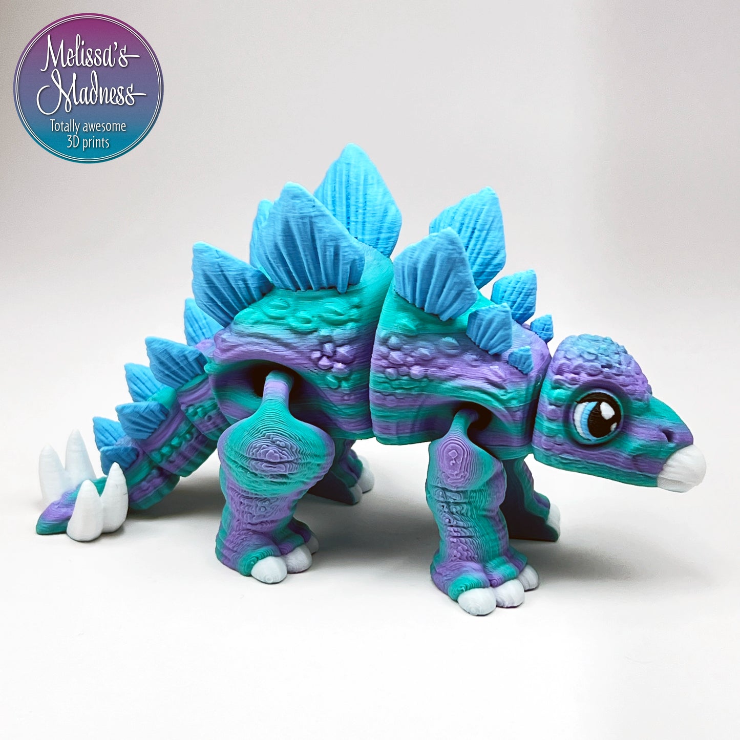 Stegosaurus - Articulating 3D Printed Dinosaur Figurine | Made in Montana | Toonz Factory Design