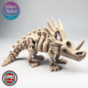 Styracosaurus Skeleton - Articulating 3D Printed Dinosaur Skeleton | Made in Montana | Flexi Factory Design