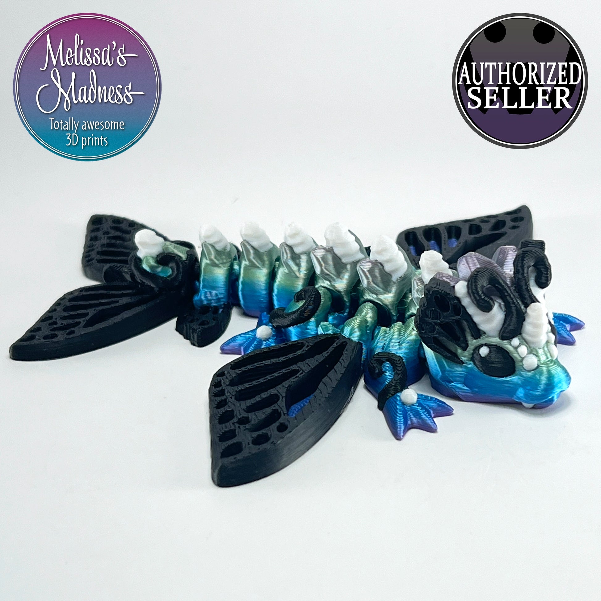 Tiny Butterfly Dragon in Pastel Rainbow