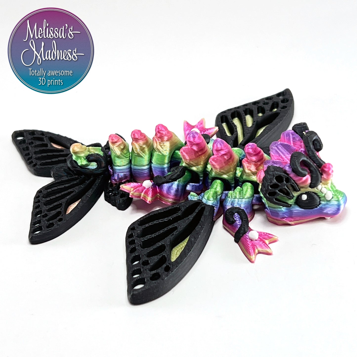 Tiny Butterfly Dragon in Candy Rainbow