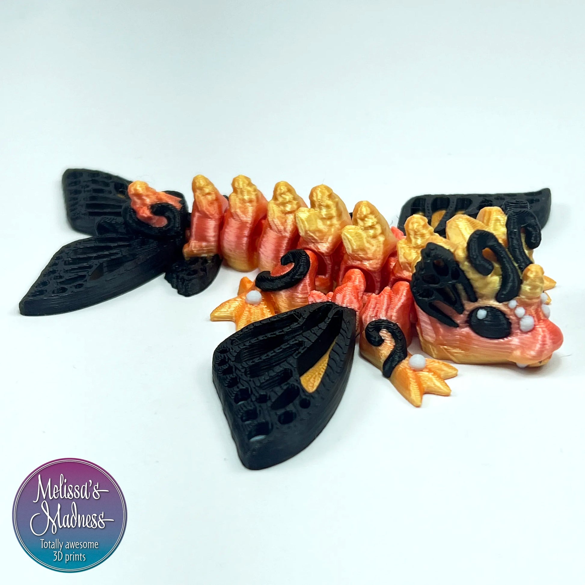 Tiny Butterfly Dragon in Silk Sunrise 3D printed wholesale gift shop collectible gift shop display