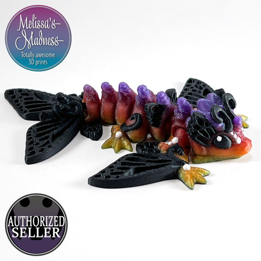Tiny Butterfly Wyvern - Articulating 3D Printed Fantasy Figurine | Made in Montana | Cinderwing3D Design