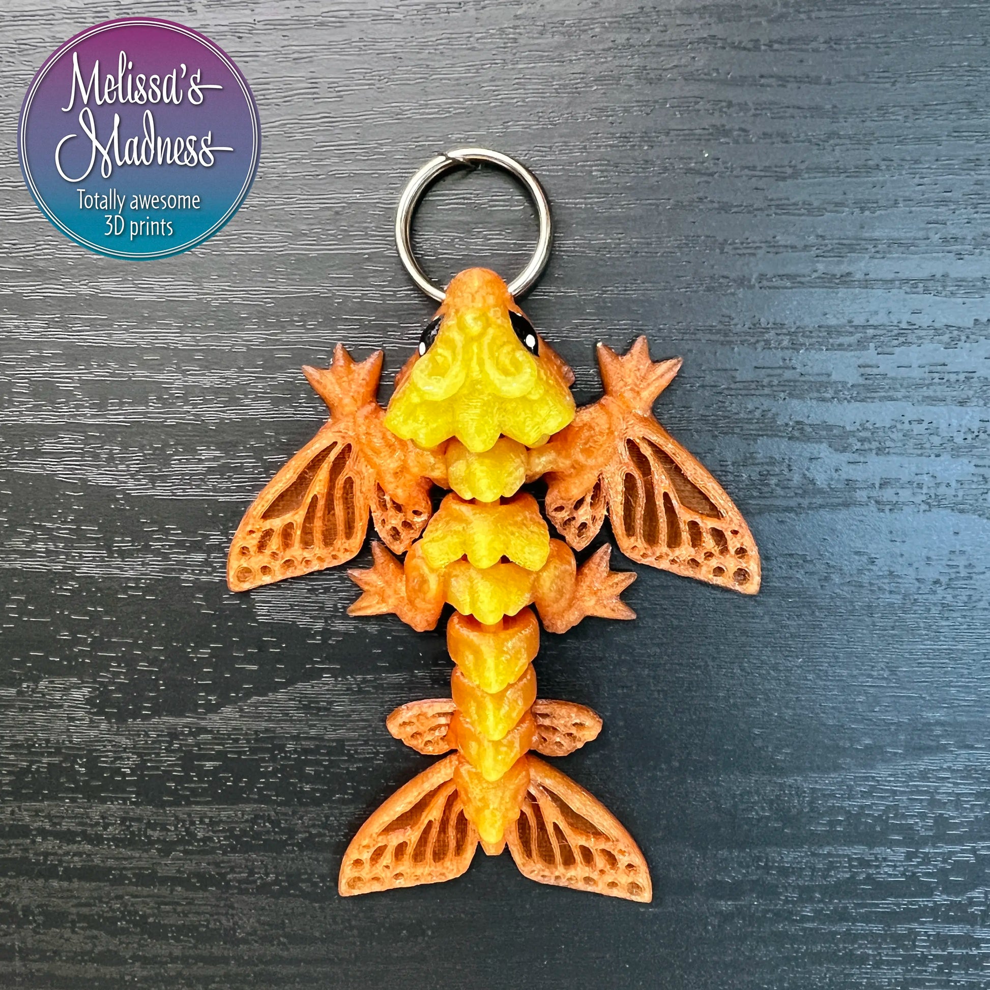 Tiny Butterfly Wyvern Keychain in Chilly