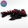 Tiny Crystal Dragon in Embers Flexi Figurine Women-Owned Made in USA Handcrafted