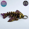 Tiny Crystal Dragon Keychain in Purple+Gold Shifting