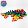 Tiny Crystal Dragon in Vibrant Rainbow sustainable 3d Printed collectible biodegradable material hydropower