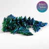 3D Printed Tiny Crystal Dragon in Blue+Green Shifting Wholesale Gift Shop Supplier Museum Store Collectible