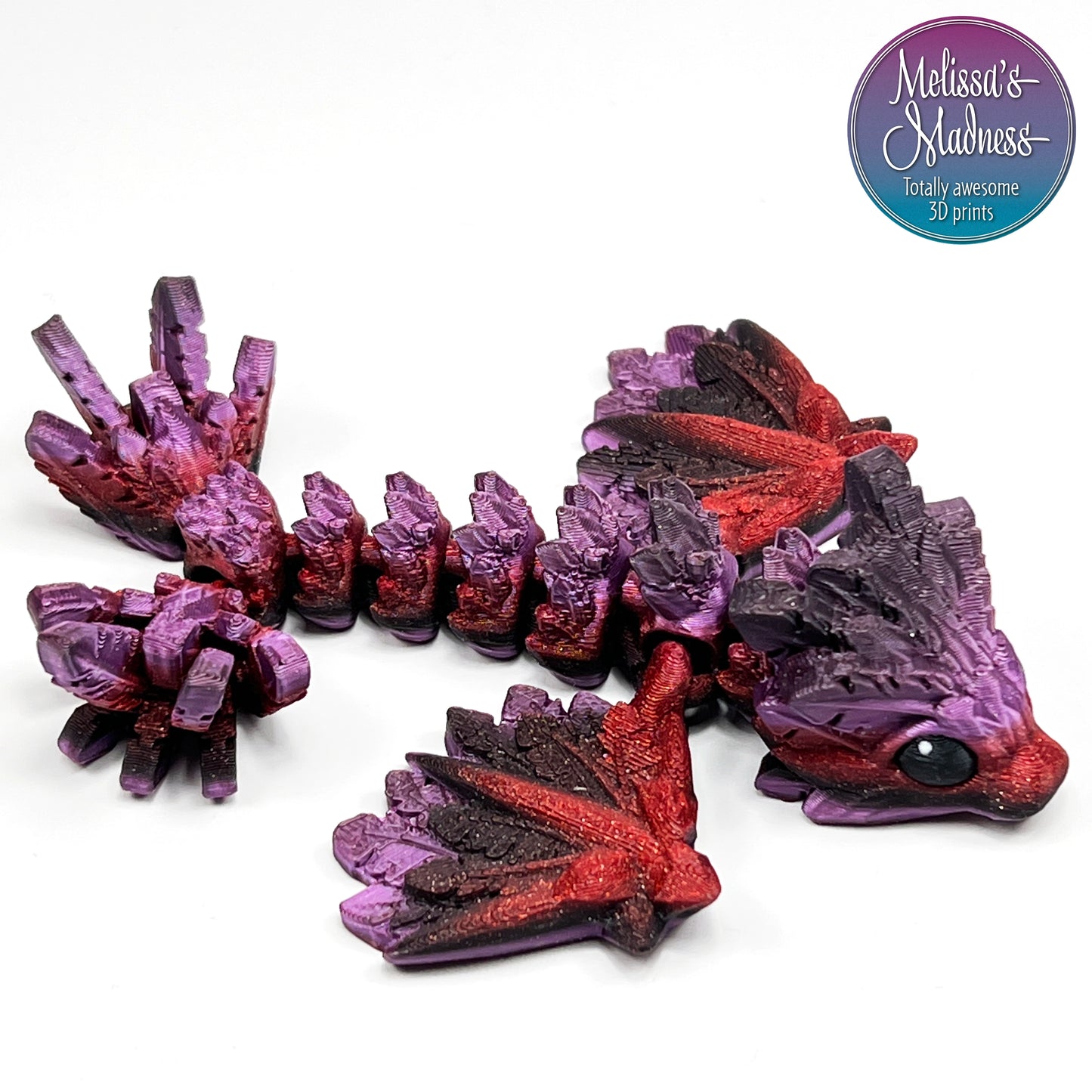 Eco-Friendly Tiny Flying Serpent in Dragon's Lair Flexi Model Biodegradable PLA Hydropower Made