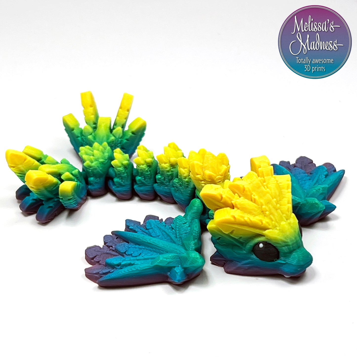 Tiny Flying Serpent in Regular Rainbow Wholesale Supplier Gift Shop Museum Figurine 3D Printed
