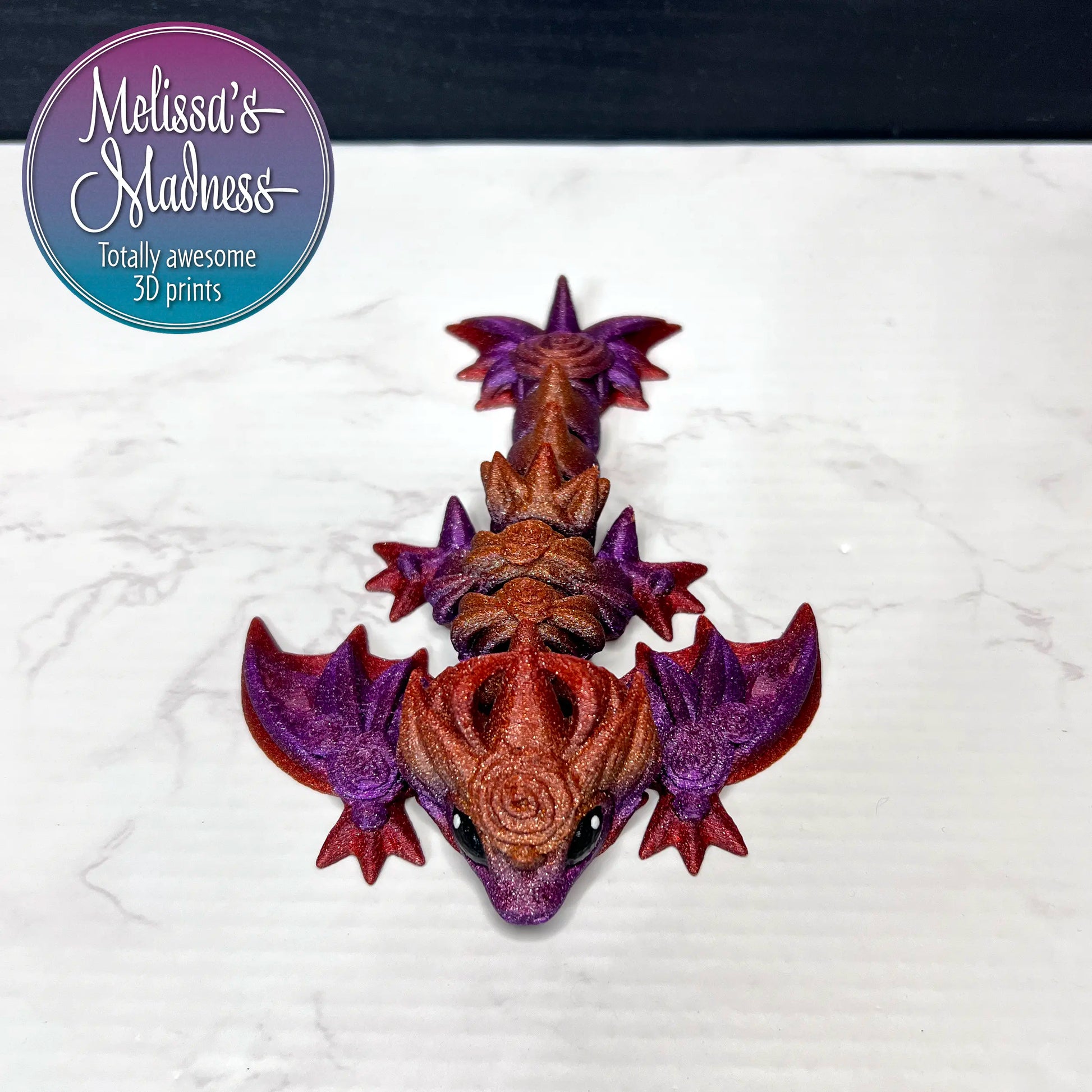 Tiny Rose Wyvern in Merlot Sunset