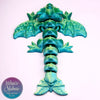 Articulated Tiny Wyvern in Yellow+Blue handcrafted Made in Montana small business 3D printed