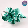 Articulated Triceratops in Mint Chip flexi fidget collectible 3D printed figurine