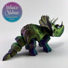 Triceratops in Dark Green+Purple+Yellow Shifting
