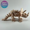 3D Printed Triceratops Skeleton Biodegradable PLA Model in Bone Hydropower Made