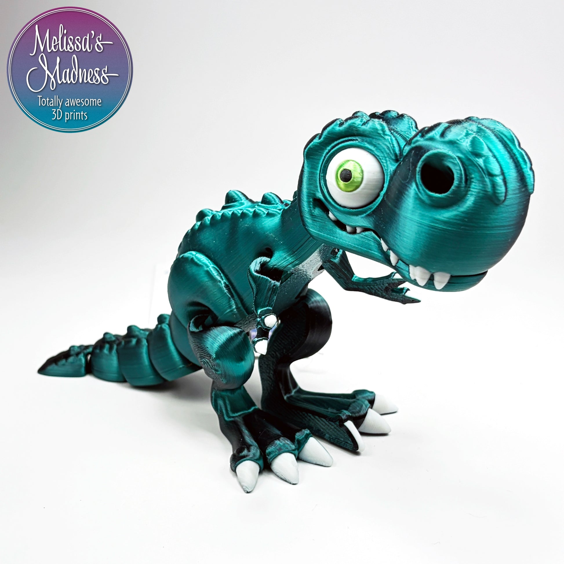 Tyrannosaurus Rex (T-Rex) in Black+Emerald Shifting wholesale supplier gift shop museum figurine 3D printed