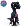 Velociraptor in Black+Rose Red Shifting Flexible Desk Fidget Articulating 3D Printed Display Piece