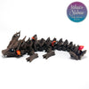 Woodland Baby Dragon in Dark Chocolate & Red+Gold Shifting