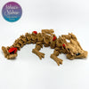 Woodland Baby Dragon in Caramel & Red
