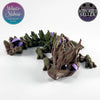Woodland Baby Dragon in Brown+Dark Green Shifting & Lilac