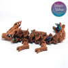 Woodland Baby Dragon in Brown & Red+Yellow+Blue Shifting