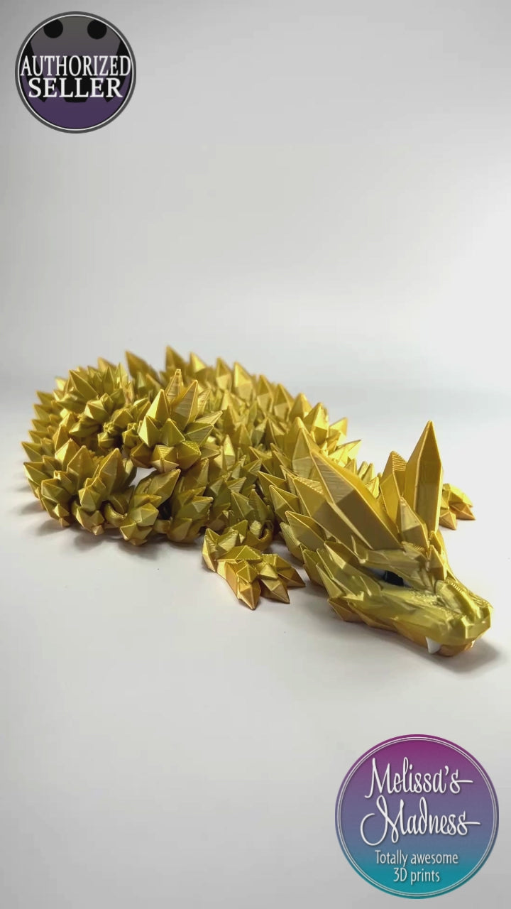 Crystal Dragon in Pot of Golds