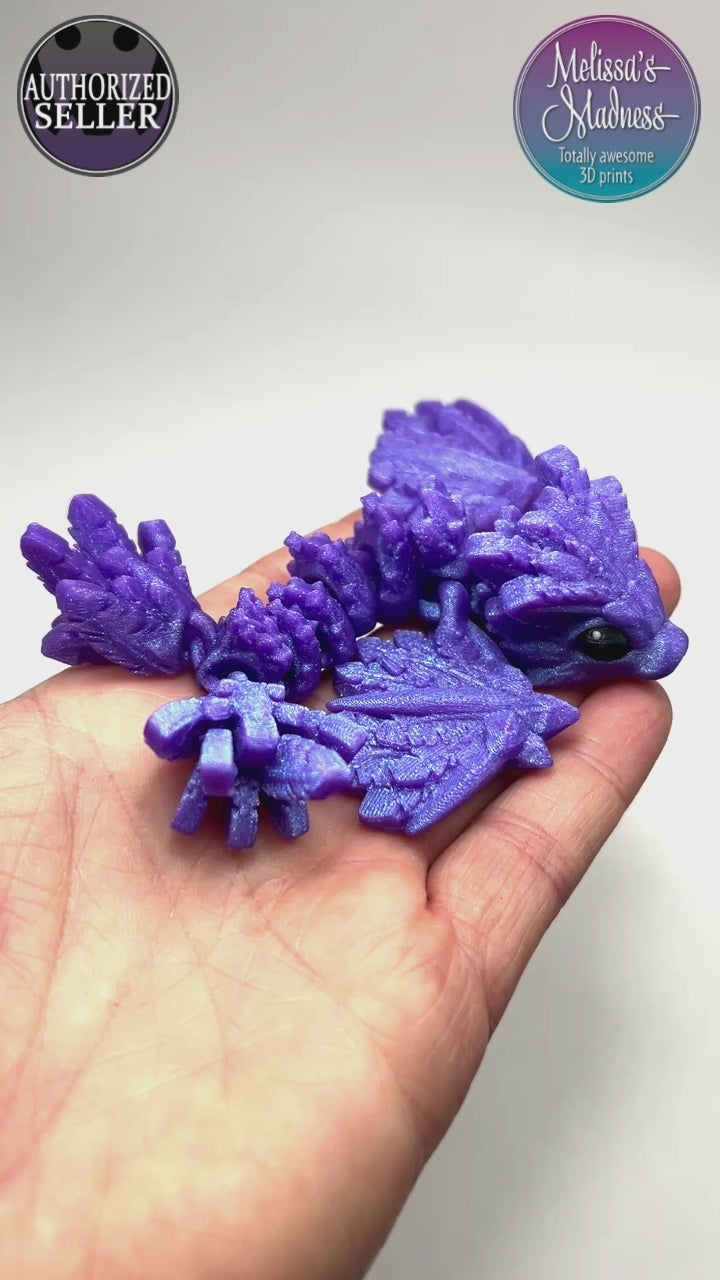 Tiny Flying Serpent in Witch's Brew Flexible Desk Fidget Articulating Movement Demonstration Display Piece