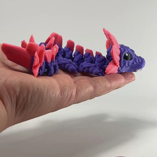 Axolotl Baby Dragon in Purple & Pink