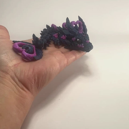Heart Dark Baby Dragon in Dark Blue & Pixie Perfect