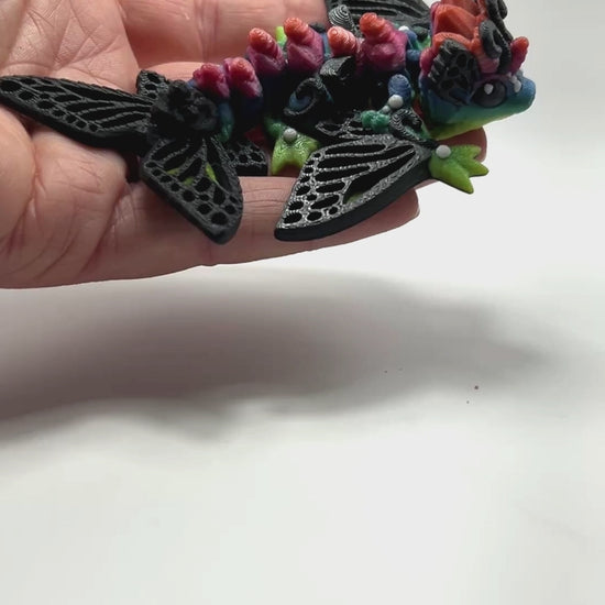 Articulated Tiny Butterfly Wyvern in Fantasy Rainbow Biodegradable PLA Model Flexibility Demonstration Eco-Friendly Hydropower Made