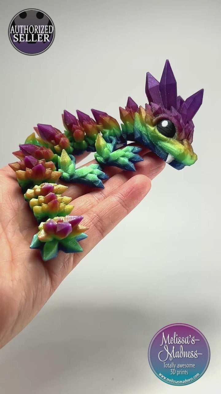 Crystal Baby Dragon in Midnight Rainbow