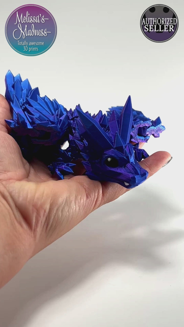 Crystalwing Baby Dragon in Blue+Purple Shifting